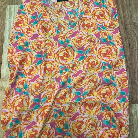 PASSING THROUGH PARADISE SHIFT TUNIC IN ORANGE - Picture 2 of 3